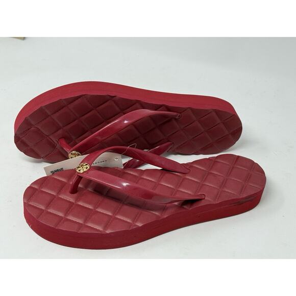 Tory Burch Rubber Flip flops red platform 8 - Picture 5 of 6